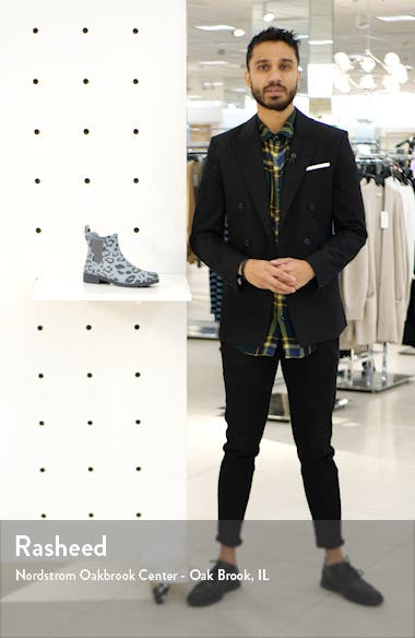 hunter leopard chelsea boot