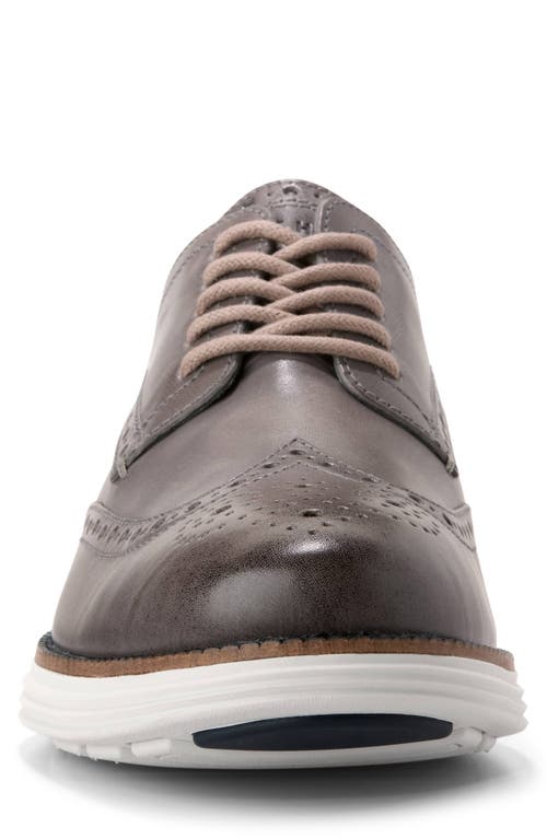 Shop Cole Haan Orignalgrand Remastered Wingtip Derby In Pavement/ivory