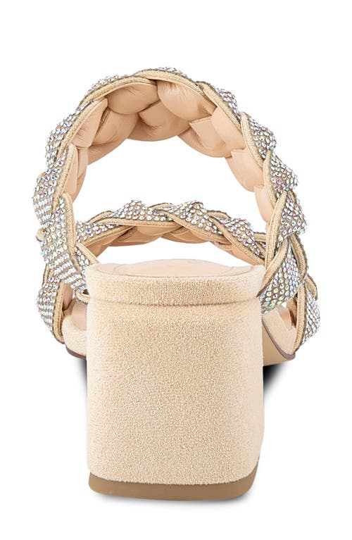 Azura By Spring Step Fabilous Rhinestone Sandal In Beige