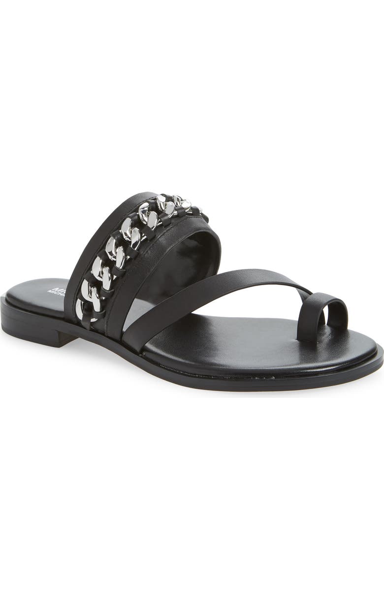 MICHAEL Michael Kors Bergen Curb Chain Slide Sandal, Main, color,