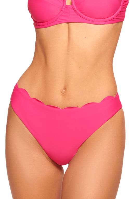 Ramy Brook Amani Scalloped Bikini Bottoms in Perfect Pink at Nordstrom, Size X-Small
