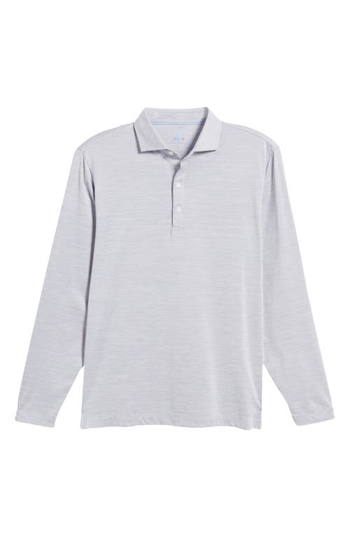 Swing Long Sleeve Performance Polo in Light Gray