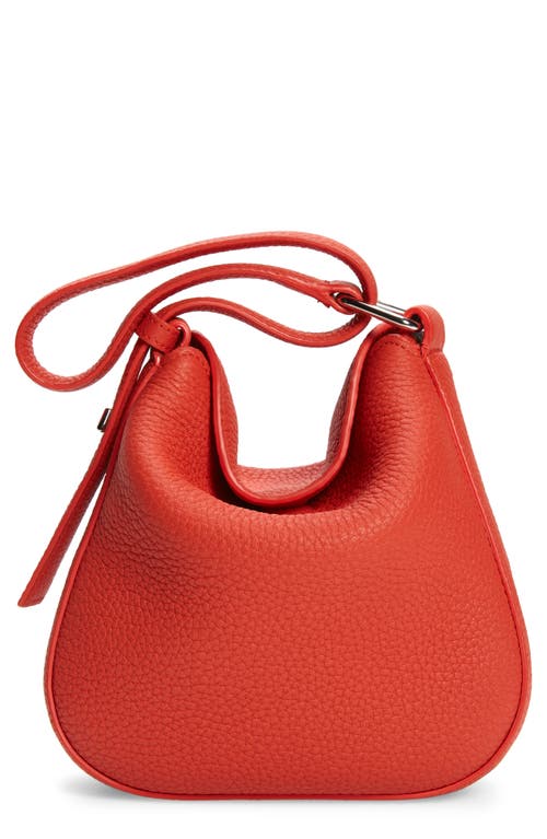 Akris Mini Anna Leather Hobo Bag in Tangerine at Nordstrom