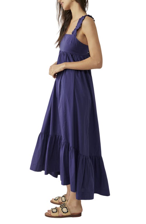 Free People Isabella Ruffle Maxi Dress In Blue Depth