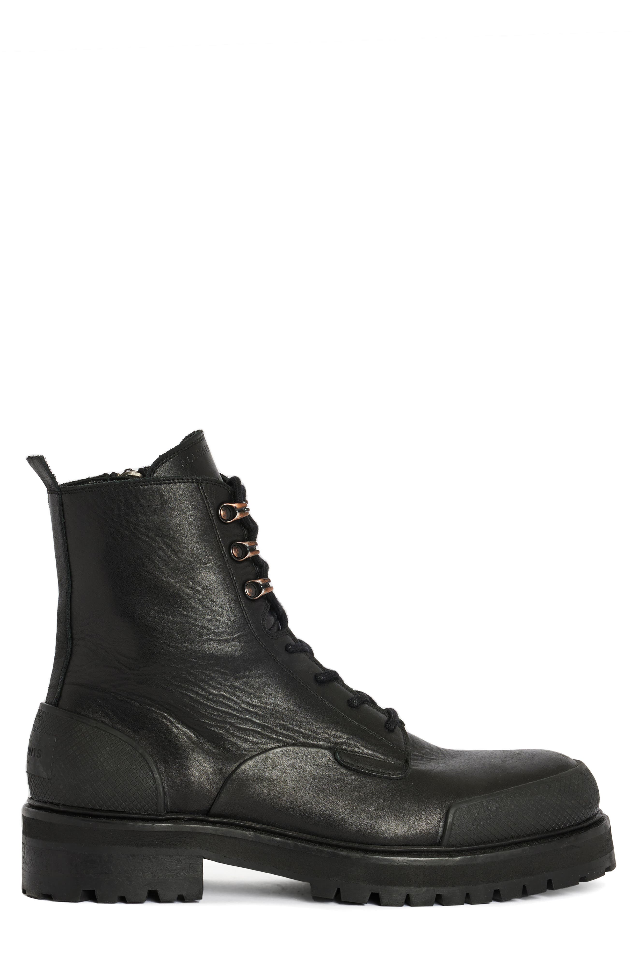 All Saints black suede leather lace up hiking Chukka combat‎ boots men\'s size 11 OSSTONE Moto Boots Chukka Boots for Men Fashion Lace-up  main image 2