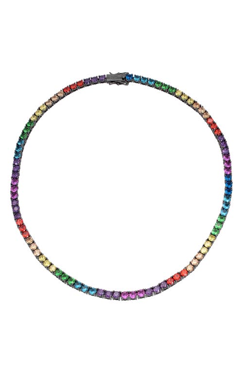 Shop Kurt Geiger London Tennis Necklace In Multi