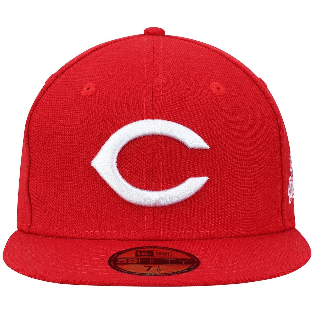 red c fitted hat