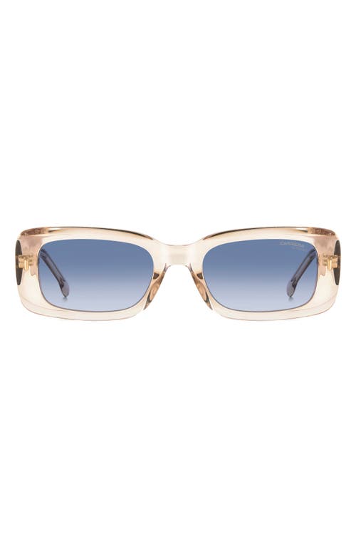 Carrera Eyewear 53mm Gradient Rectangular Sunglasses in Beige/Blue Shaded at Nordstrom