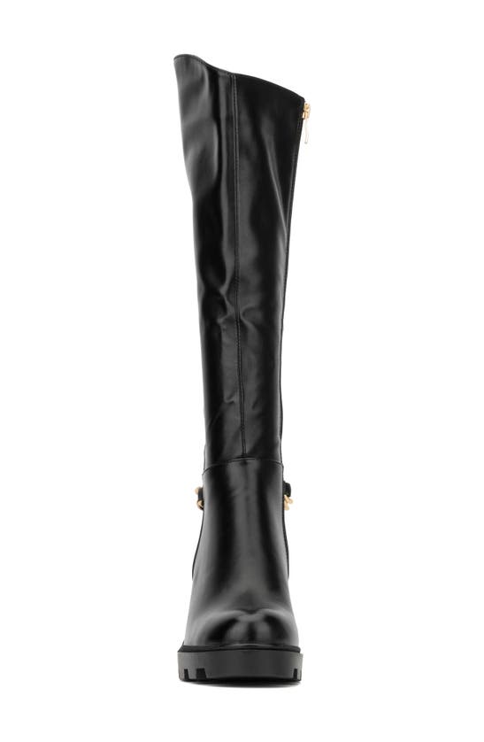 Torgeis Athena Lug Sole Chain Boot In Black