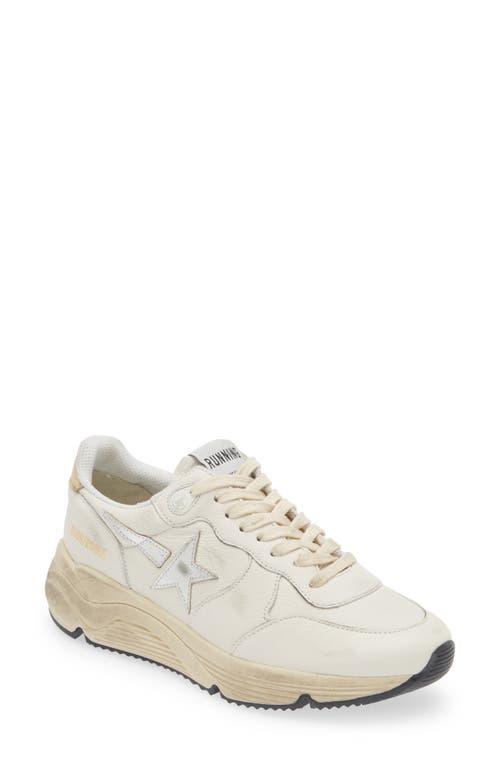 Golden Goose Running Sole Sneaker In White/silver