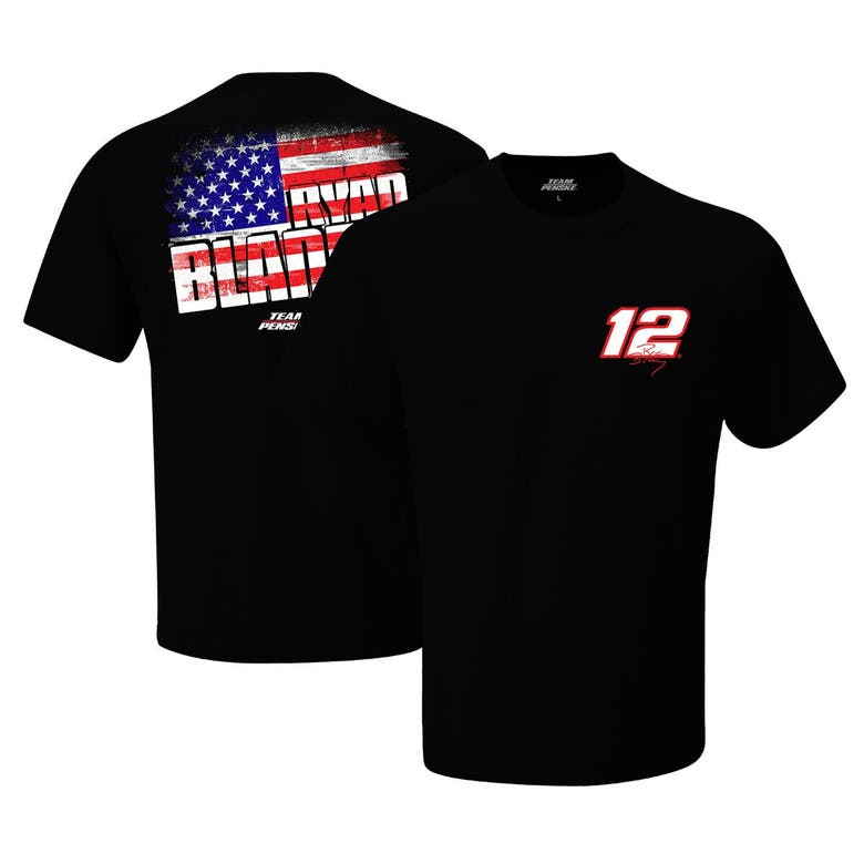 Shop Team Penske Black Ryan Blaney Flag T-shirt