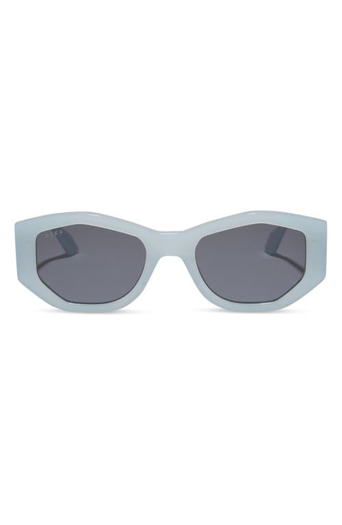 Zeo 52mm Geometric Sunglasses in Blue/Grey
