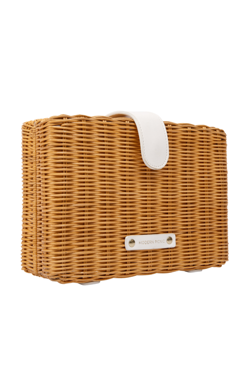 Modern Picnic The Snacker In Darker White Wicker