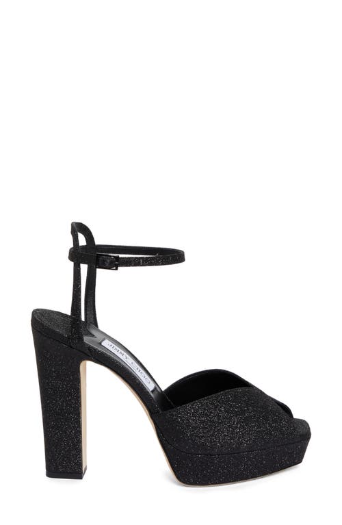 Shop Jimmy Choo Sacaria Ankle Strap Platform Sandal In Black