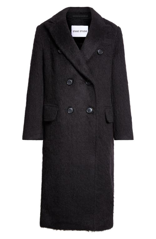 Stand Studio Essa Wool Blend Coat In Black