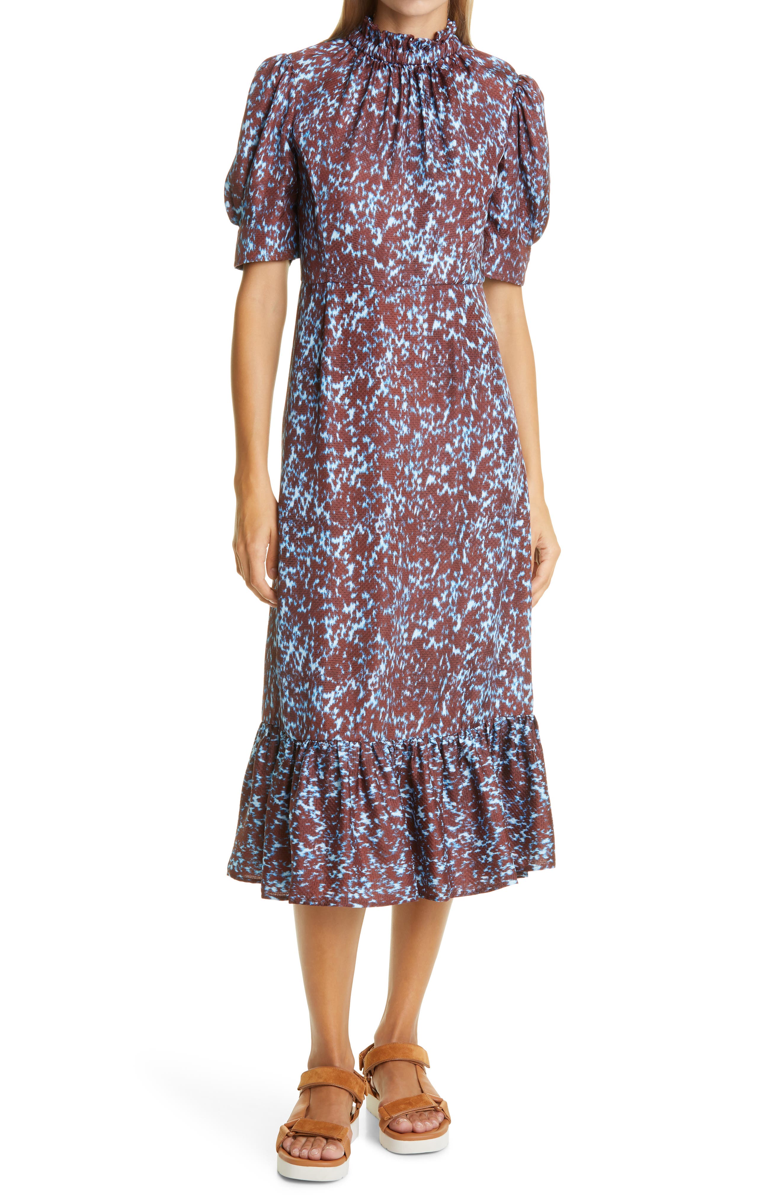 silk jacquard dress