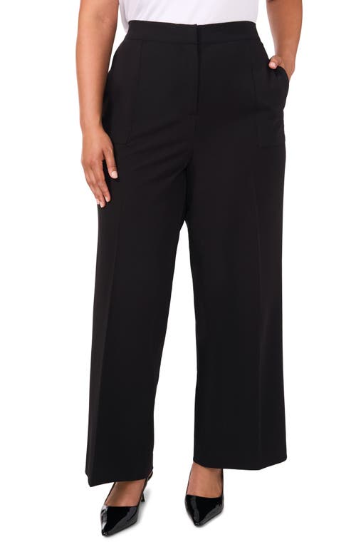 Halogenr Halogen(r) Elastic Back Wide Leg Pants In Rich Black