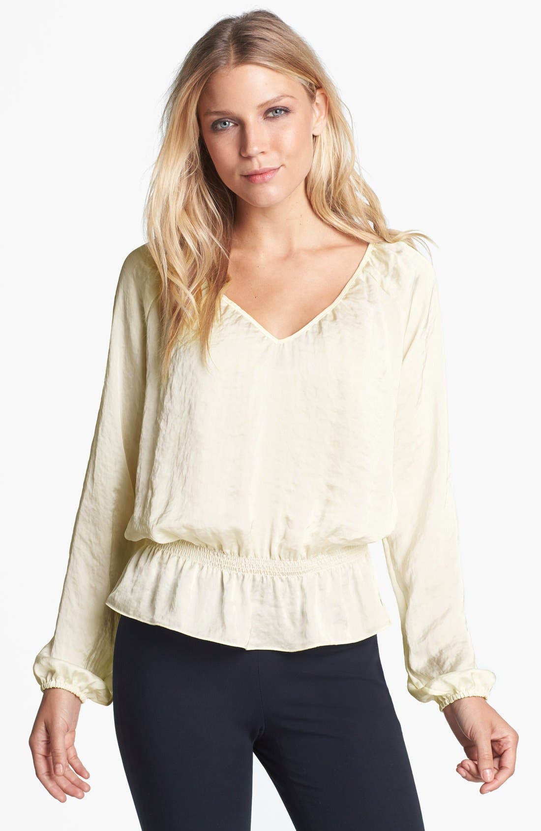 MICHAEL Michael Kors Smocked Waist Peasant Blouse (Regular & Petite