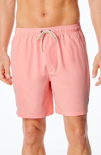 Life Is Good Jake Solid Boardshorts In Soft Coral
