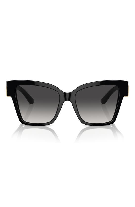 Shop Dolce & Gabbana Dolce&gabbana 54mm Gradient Square Sunglasses In Black