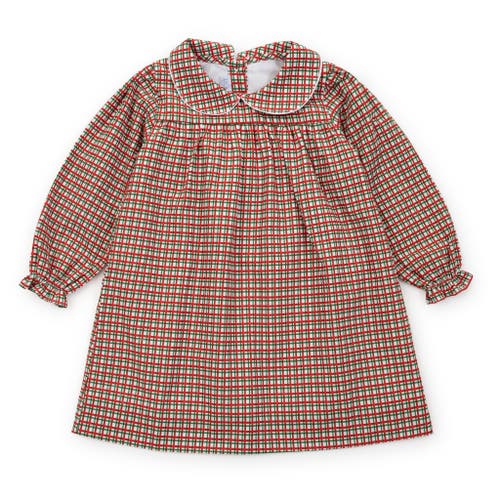 Shop Lila And Hayes Grace Girls' Woven Dress In Holiday Plaid