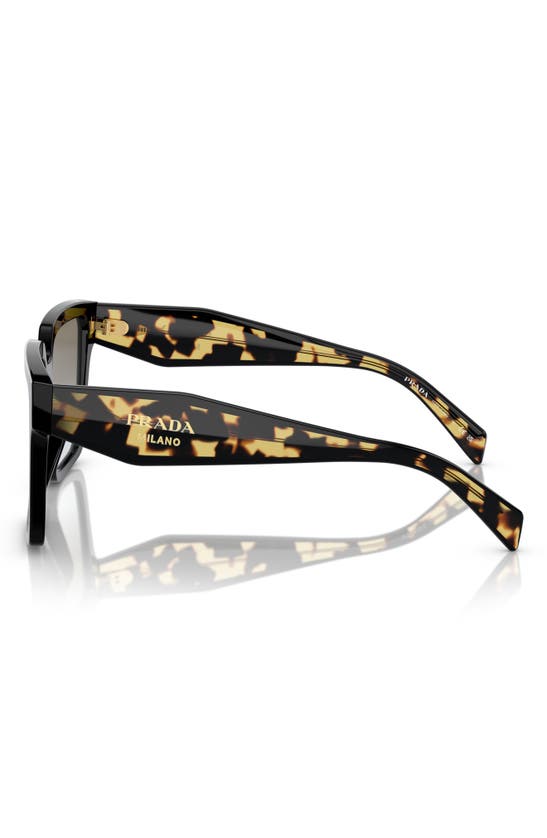 Prada 57mm Square Sunglasses In Black