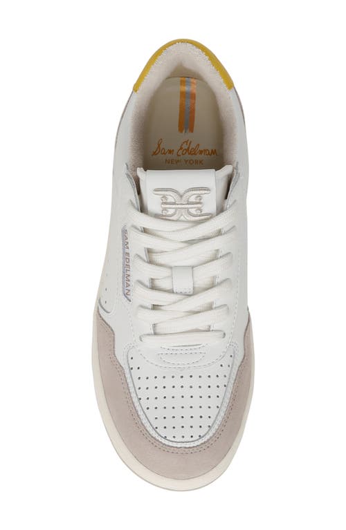 Shop Sam Edelman Harper Sneaker In White/sunflower Se