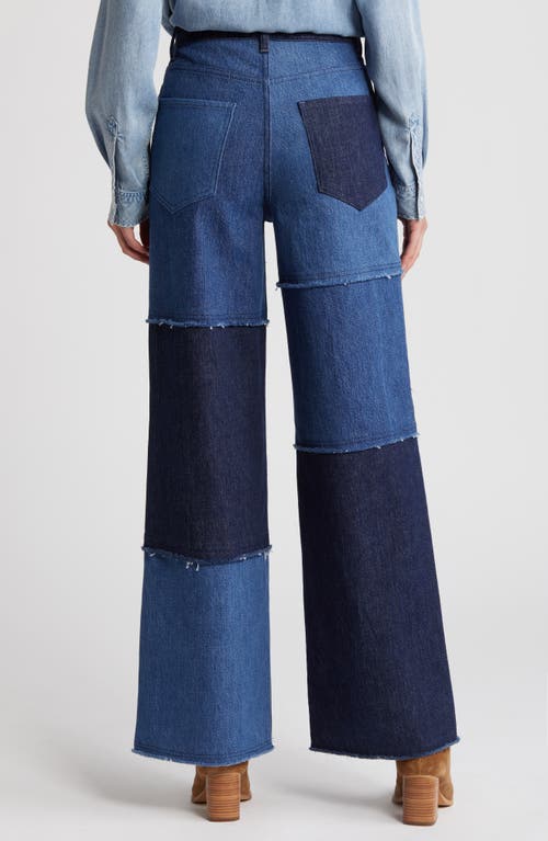 Shop Rails The Getty Patchwork High Waist Jeans In Indigo Patchwork