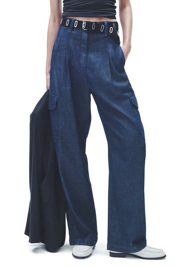 Shop Rag & Bone Featherweight Cassidy Cargo Jeans In Rinse