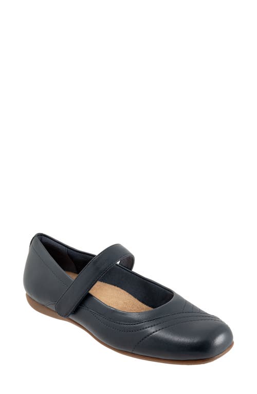 Shop Trotters Sherese Mary Jane Flat In Navy