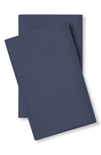 Shop Pg Goods Set Of 2 Luxe Soft 'n Smooth Tencel® Lyocell Pillowcases In Dark Navy