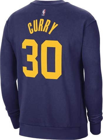 Jordan Boys Stephen Curry Warriors Statement Swingman Jersey - Navy/Yellow Size XL
