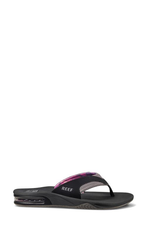 Reef Fanning Flip Flop In Black/ Grey