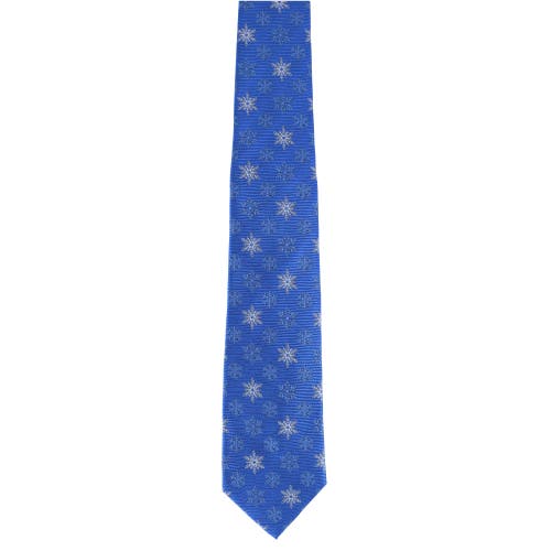 Shop Trafalgar Let It Snow Novelty Snowflake Necktie In Light Blue