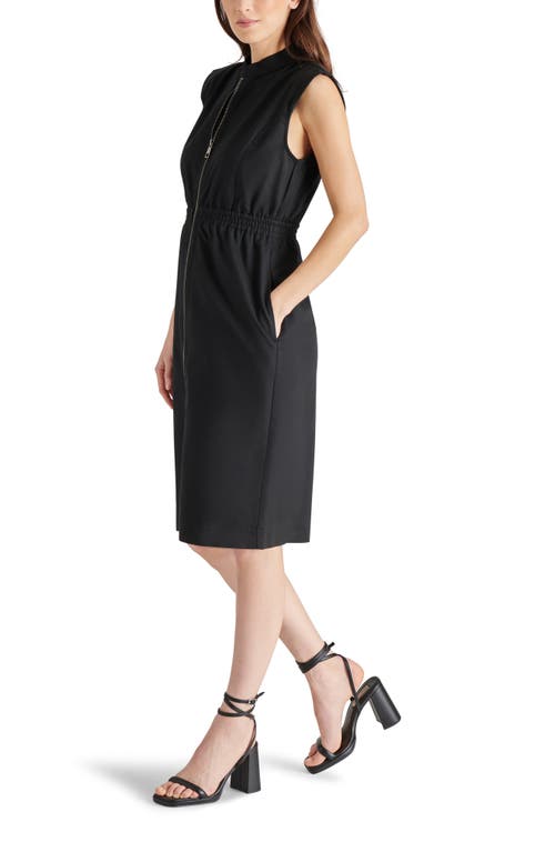 Shop Steve Madden Rey Zip Front Dress In Black