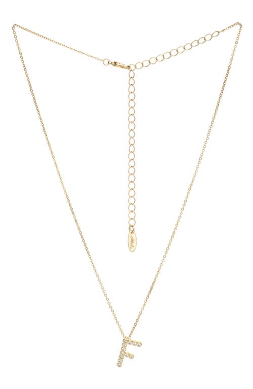 Ettika Crystal Initial Pendant Necklace in Gold- F at Nordstrom