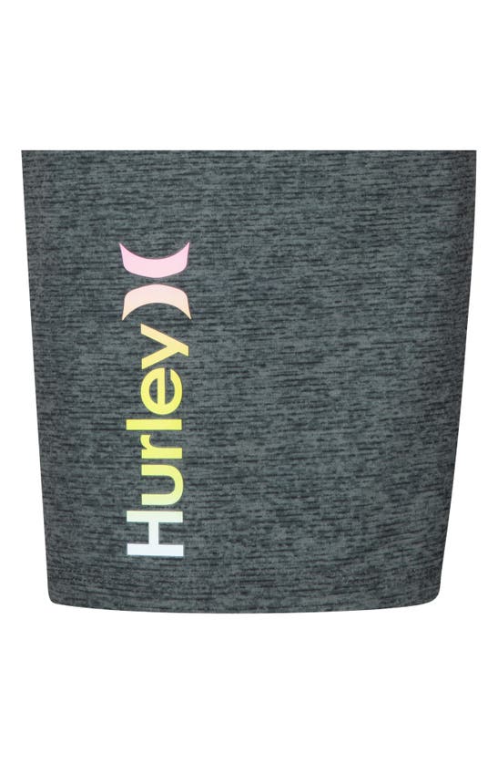 Shop Hurley Kids' Heathered Pull-on Swim Shorts In Shadow Black