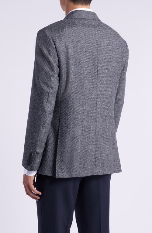 Shop Canali Kei Trim Fit Geometric Textured Wool Sport Coat In Dark Grey