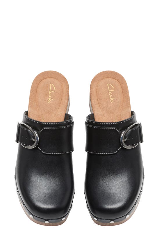 Shop Clarks (r) Sivanne Sun Clog In Black Leather