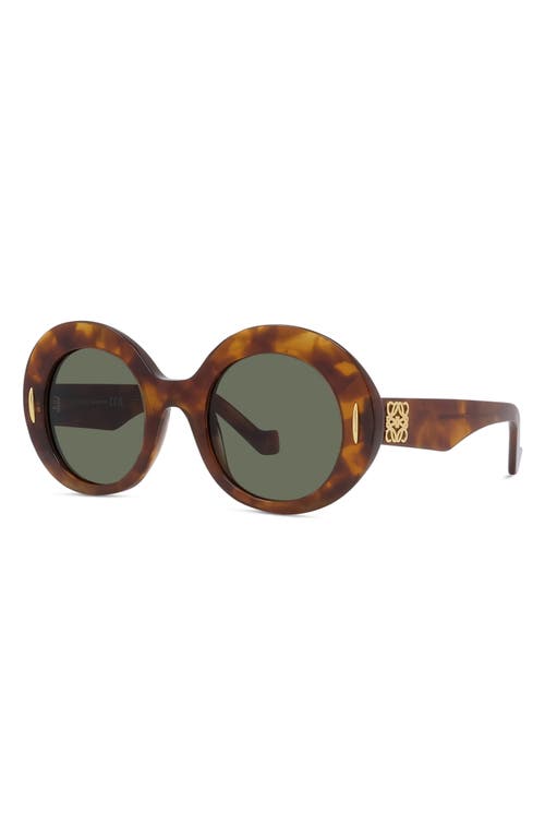 Shop Loewe Anagram 50mm Oval Sunglasses In Blonde Havana/green