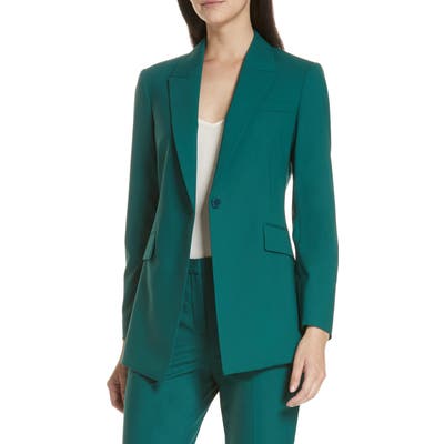 Theory Etiennette B Good Wool Suit Jacket, Green