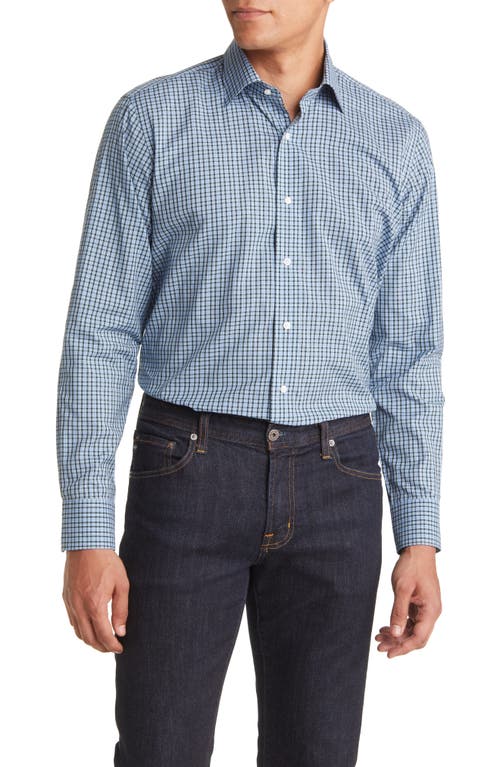 Peter Millar Crafted Riff Check Button-Up Sport Shirt in Balsam