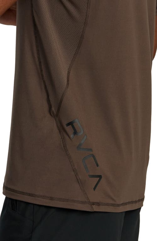 Shop Rvca Sport Vent Logo Graphic T-shirt In Chocolate