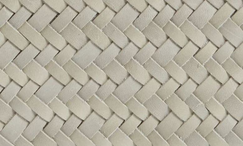 Madewell The Woven Leather Pouch Clutch In Ashen Sage