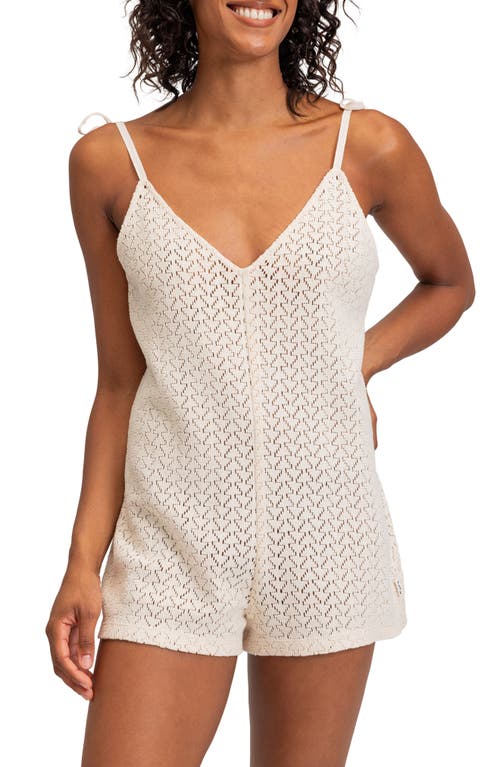 Roxy Ocean Riders Knit Cover-Up Romper Tapioca at Nordstrom,