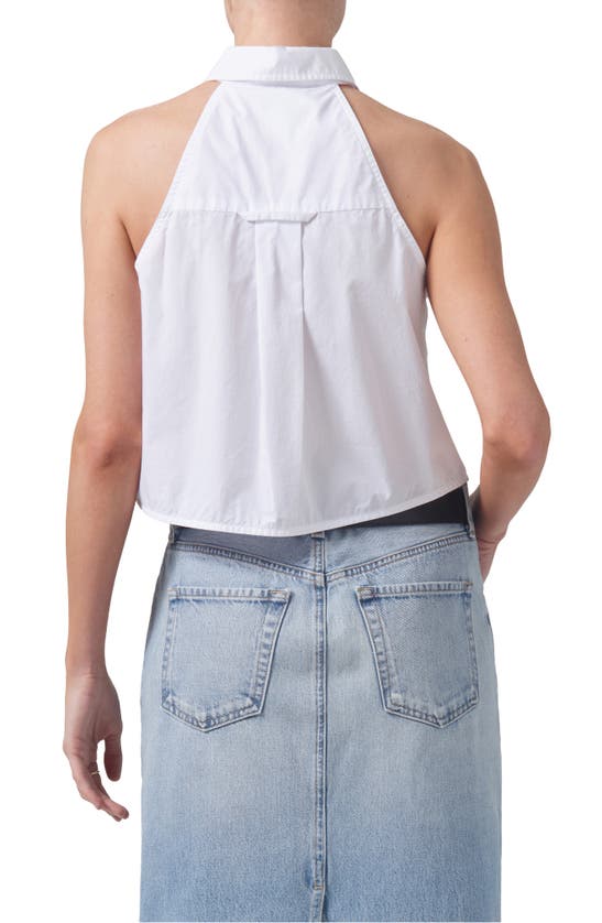 Shop Citizens Of Humanity Adeline Sleeveless Button-up Top In Optic White