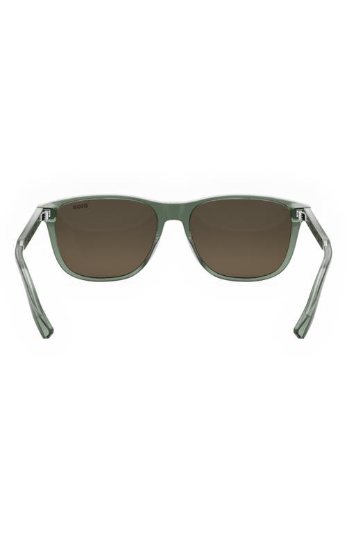 Shop Dior In S3i 56mm Rectangular Sunglasses In Dark Green/other/brown