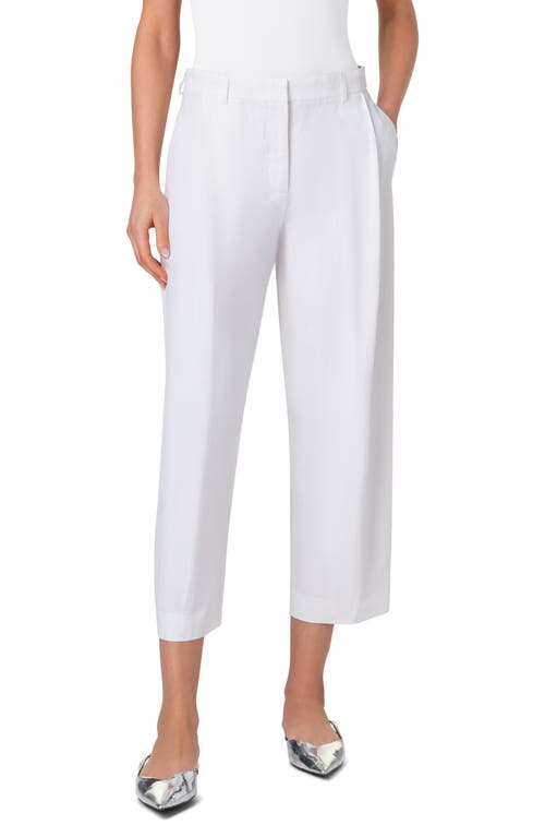 Akris Punto Flori Pleated Crop Pants In Cream