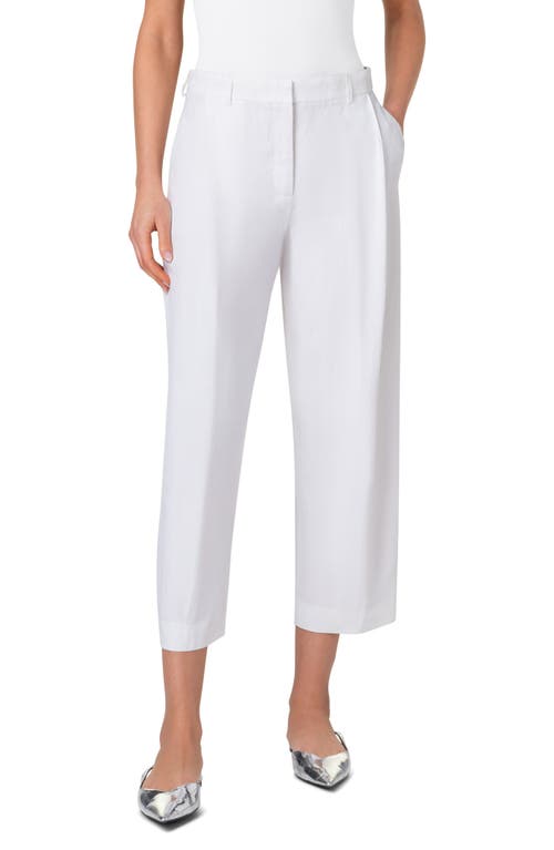 Shop Akris Punto Flori Pleated Crop Pants In Cream