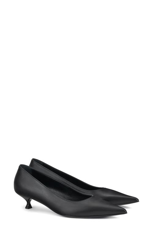 Shop Agl Attilio Giusti Leombruni Agl Lenor Pointed Toe Kitten Heel Pump In Nero-nero